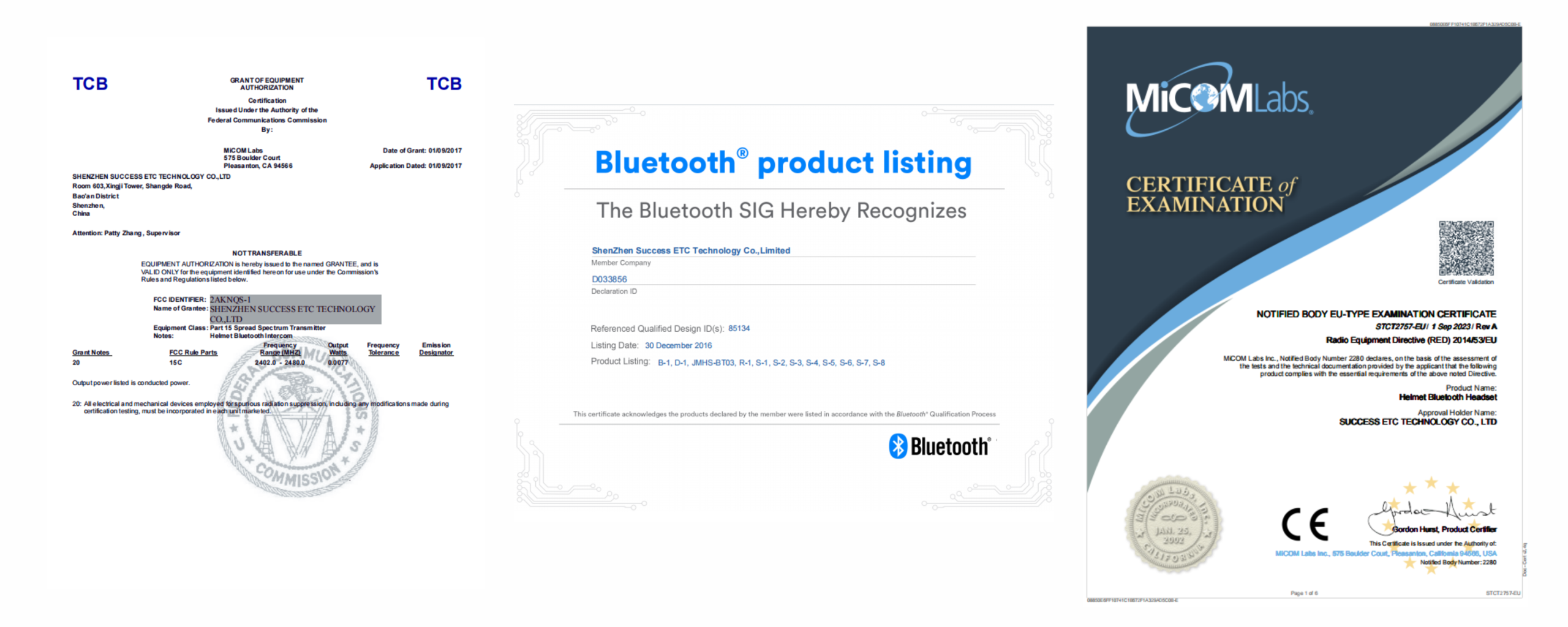 Product Certifications